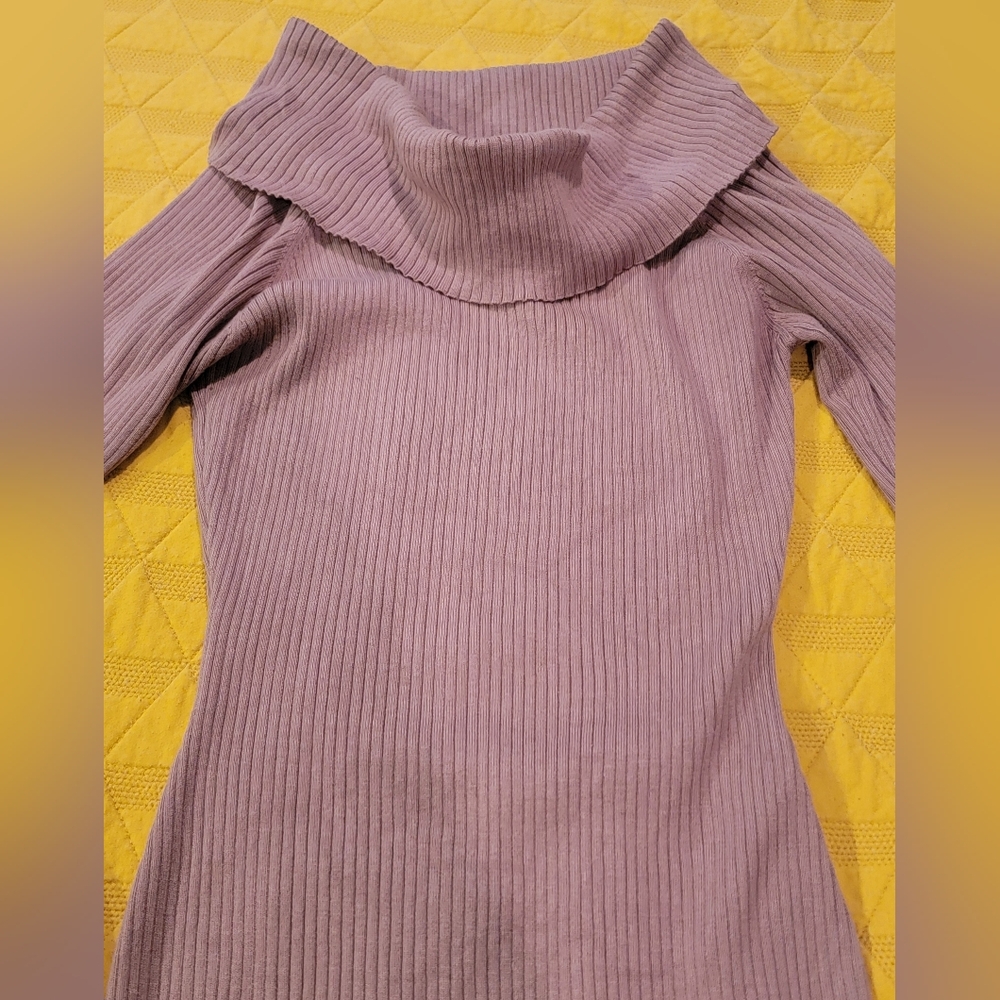 Cowlneck mini sweater dress or long shirt - Picture 8 of 10